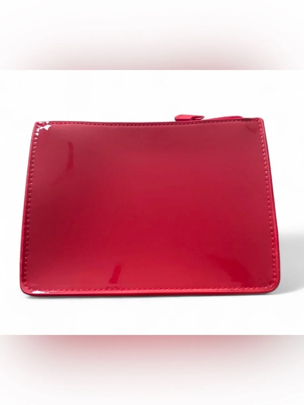 Dior Beauty✨❤️🤍⭐️GWP Red Patent Embossed CD Zip Cosmetic Pouch